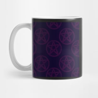 Purple and Hot Pink Stone Pentagrams Mug